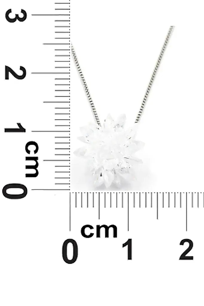 Snowflake Cubic Zirconia Crystal Necklace