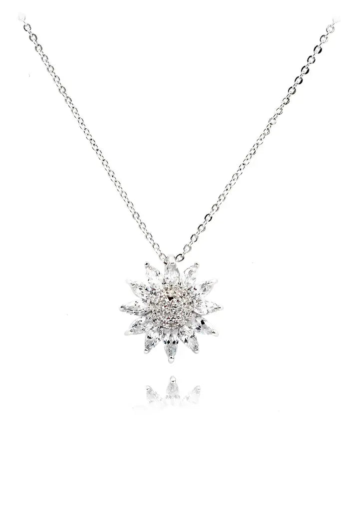Sunflower Zirconia Necklace