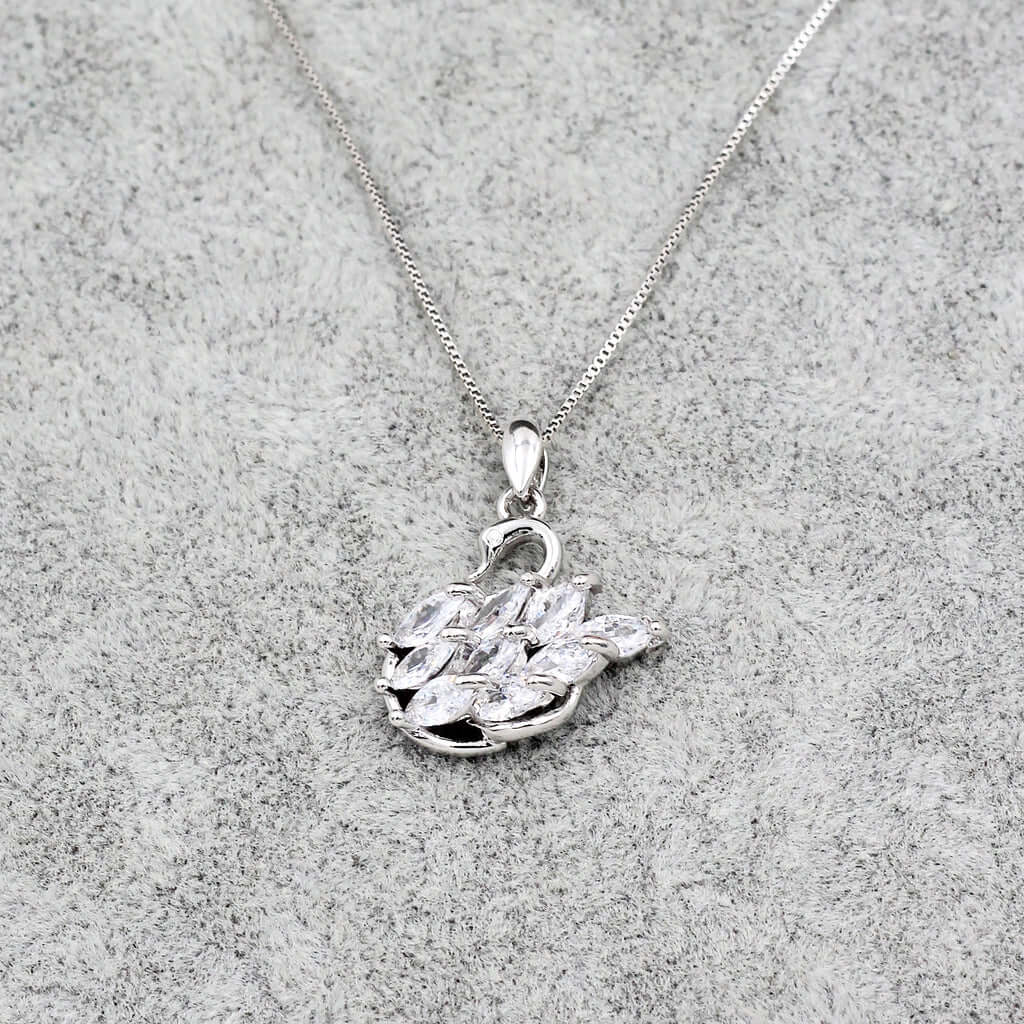Swan Cubic Zirconia Crystal Necklace