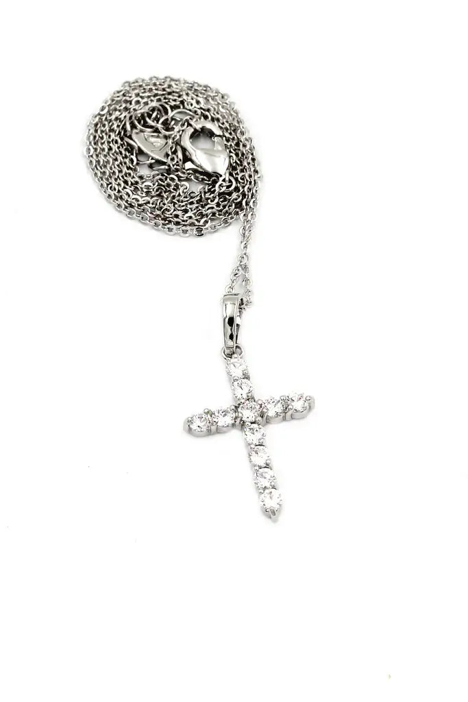 Cross Cubic Zirconia Crystal Necklace