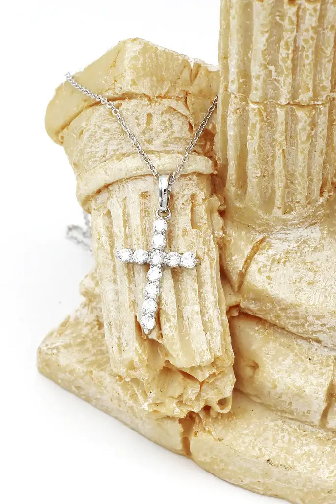 Cross Cubic Zirconia Crystal Necklace
