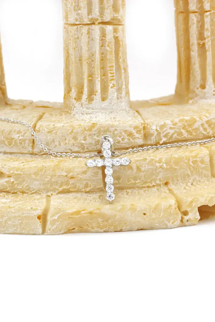 Cross Cubic Zirconia Crystal Necklace