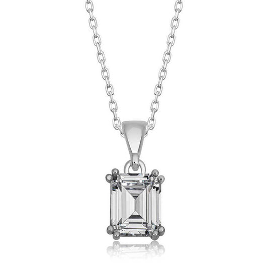 925 Sterling Silver Square Classic Necklace