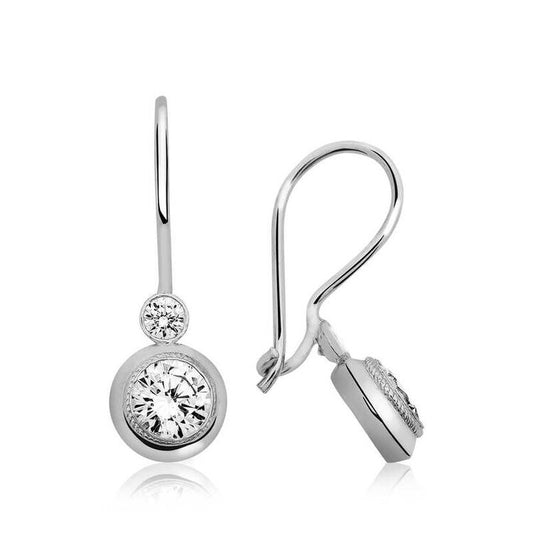 925 Sterling Silver Single Stone Earrings