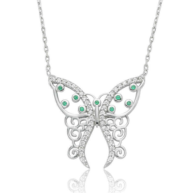 925 Sterling Silver Butterfly Necklace