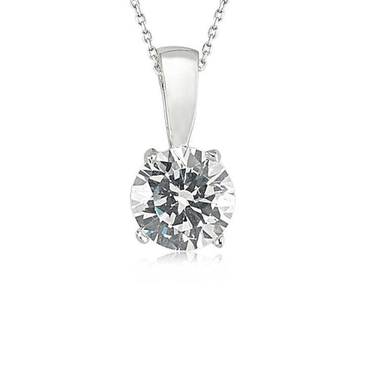 925 Sterling Silver Single Stone Necklace