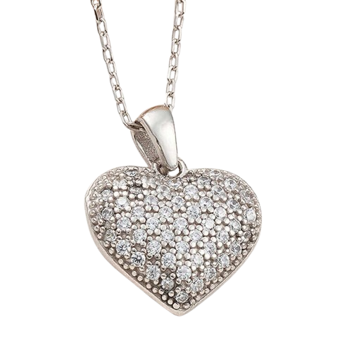 925 Sterling Silver Heart Necklace