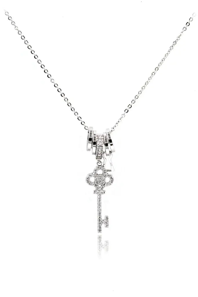 Mini Key Zirconia Necklace