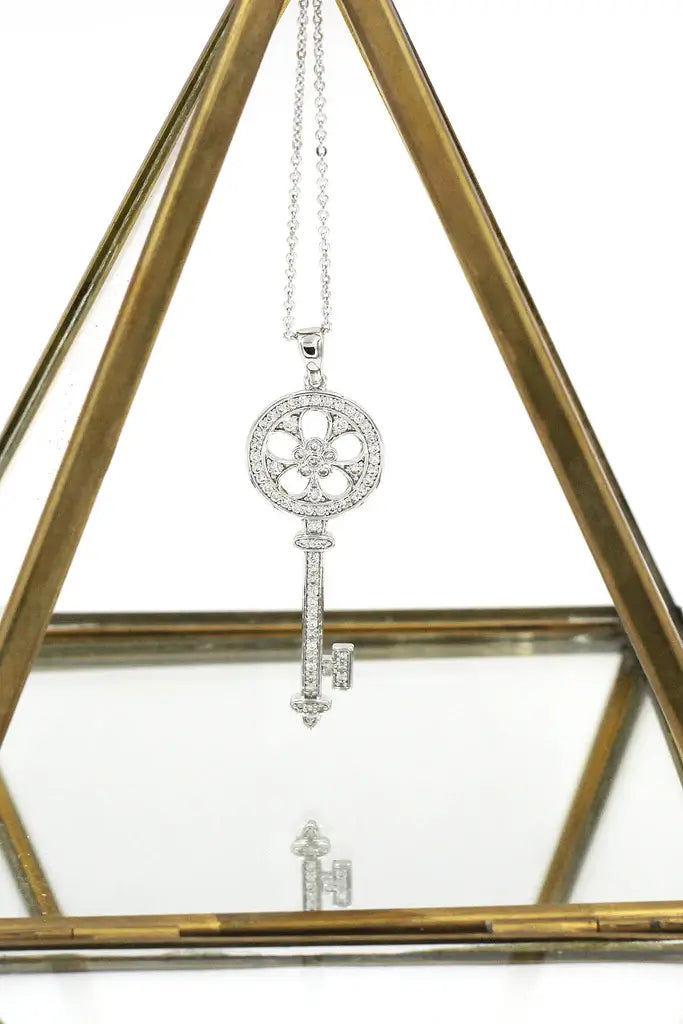 Key Cubic Zirconia Necklace