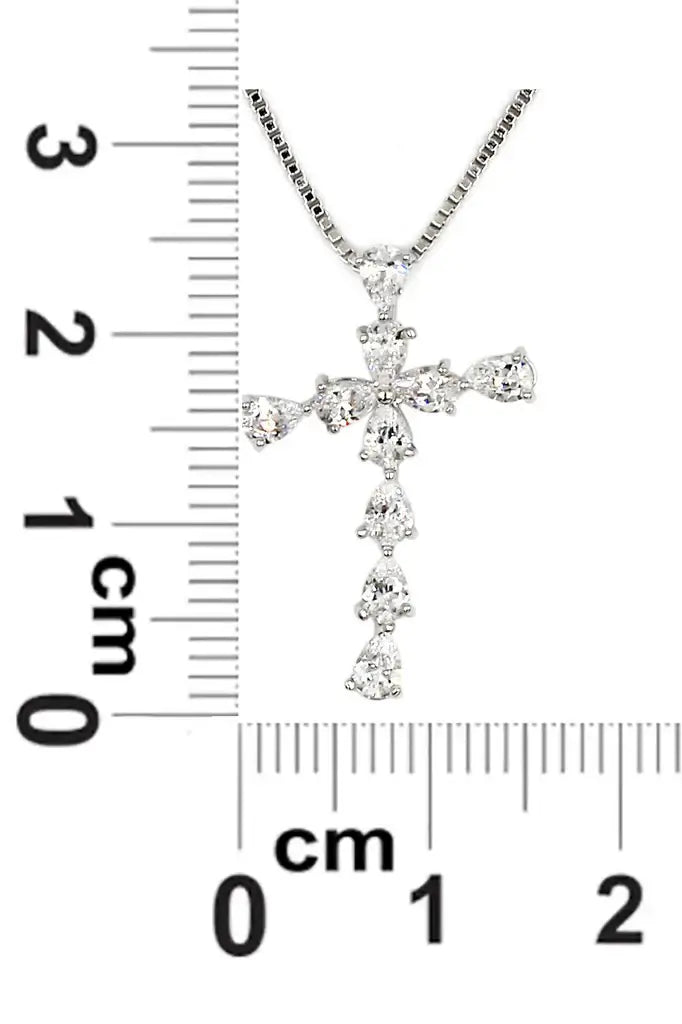 Cross Cubic Zirconia Crystal Necklace