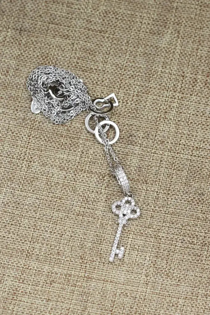 Mini Key Zirconia Necklace