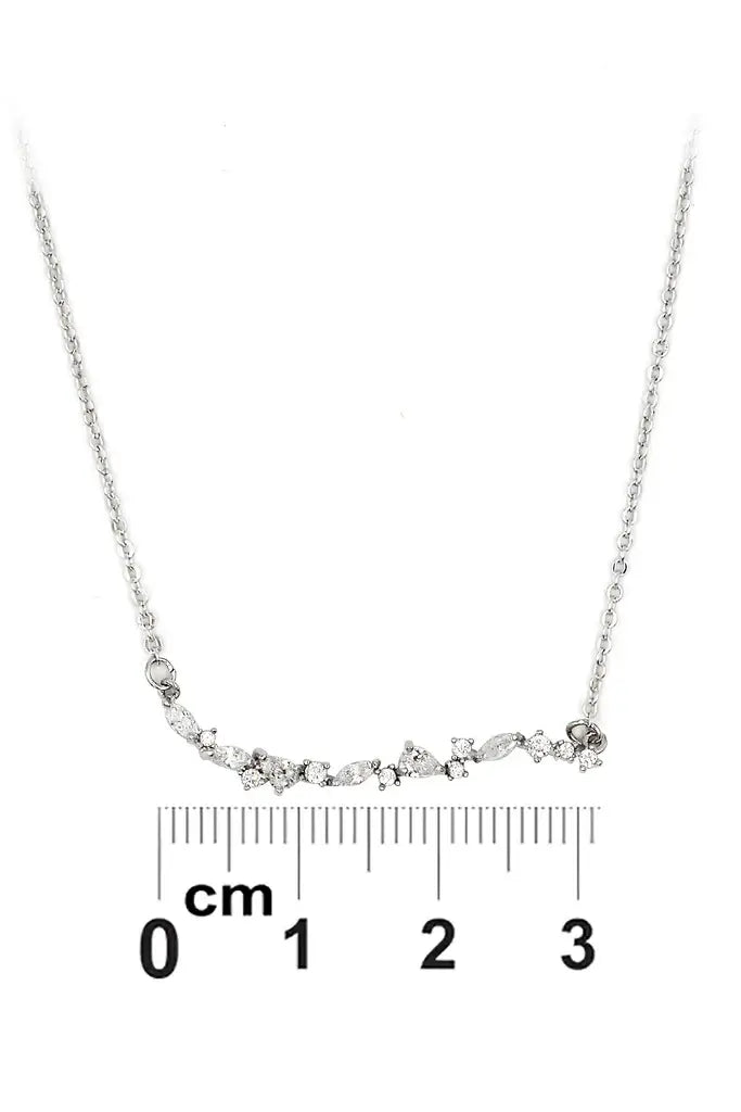 Wave Cubic Zirconia Crystal Necklace