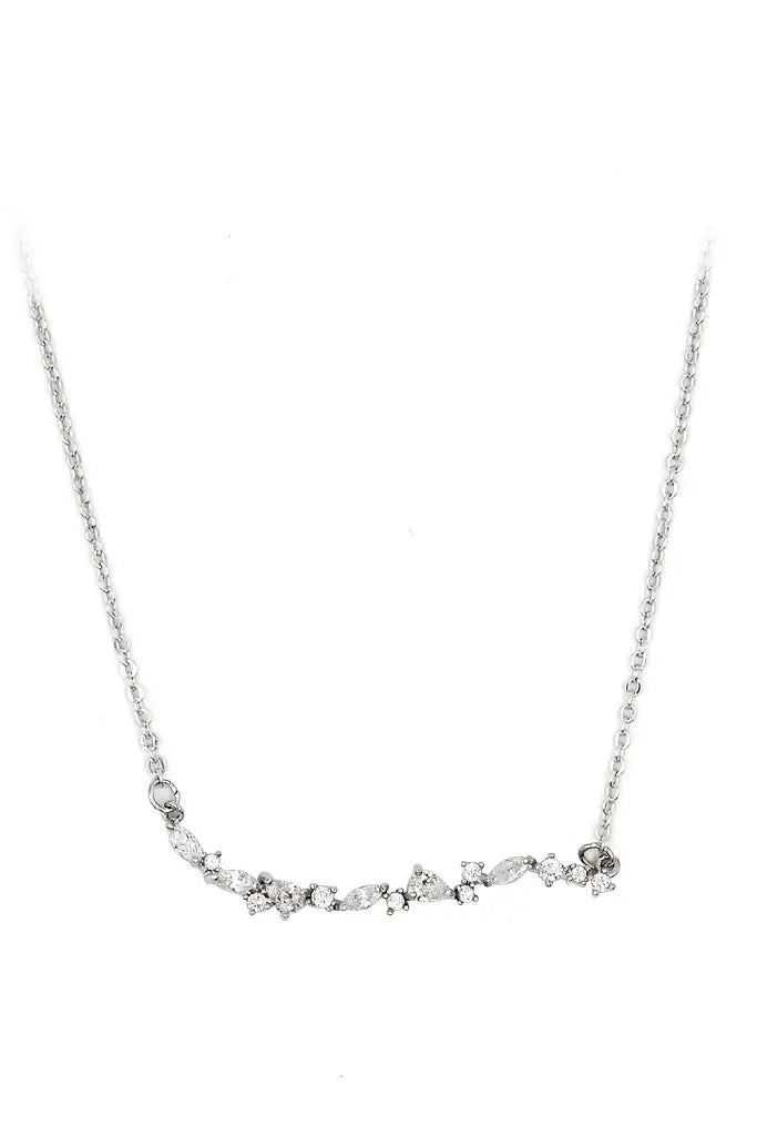 Wave Cubic Zirconia Crystal Necklace