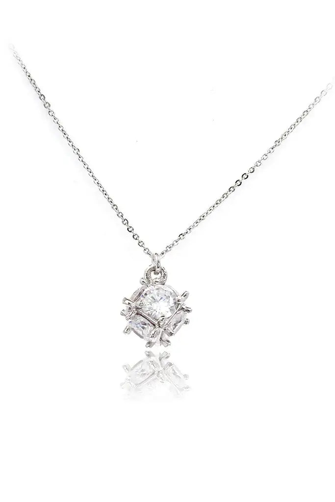 Mini Zirconia Crystal Ball Necklace