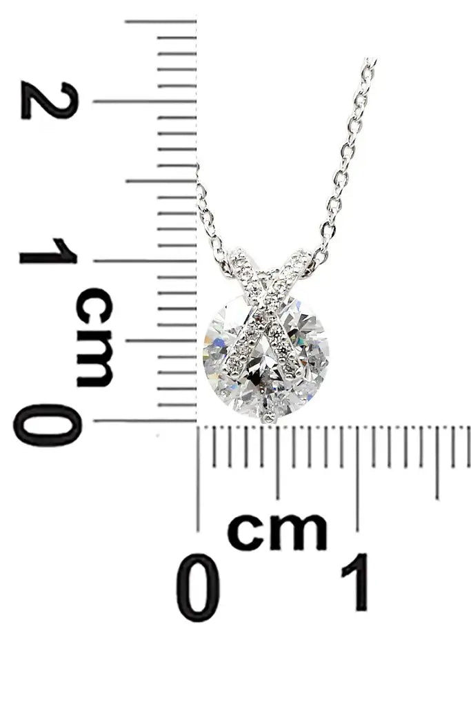 Classic Ball Cubic Zirconia Crystal Necklace