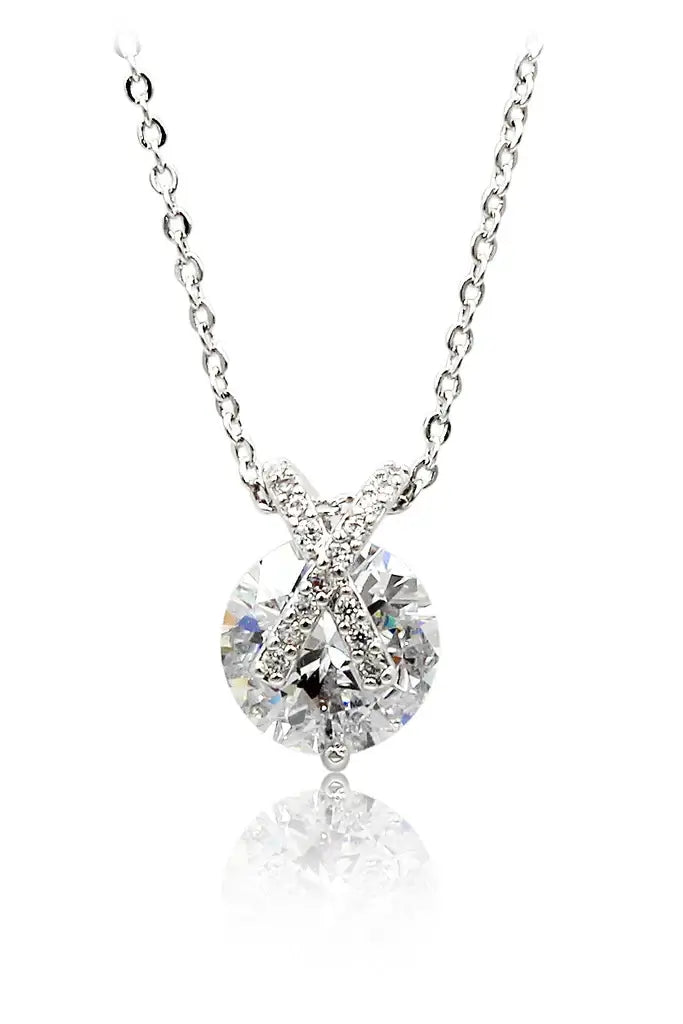 Classic Ball Cubic Zirconia Crystal Necklace