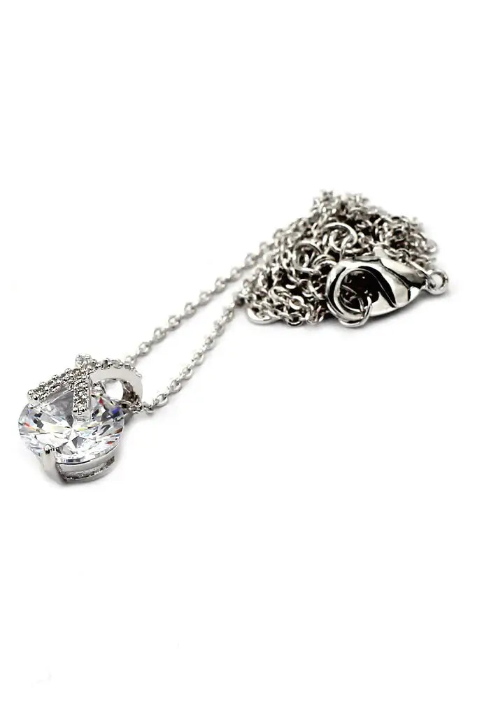 Classic Ball Cubic Zirconia Crystal Necklace