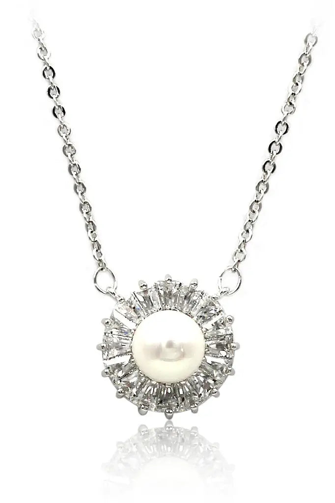 Pearl Cubic Zirconia Necklace