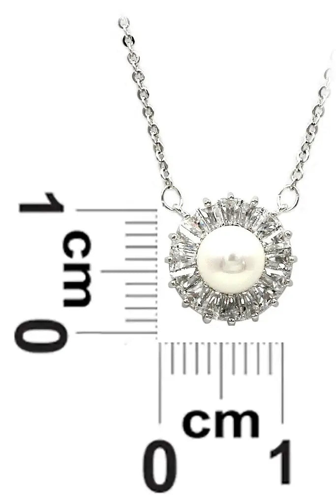 Pearl Cubic Zirconia Necklace