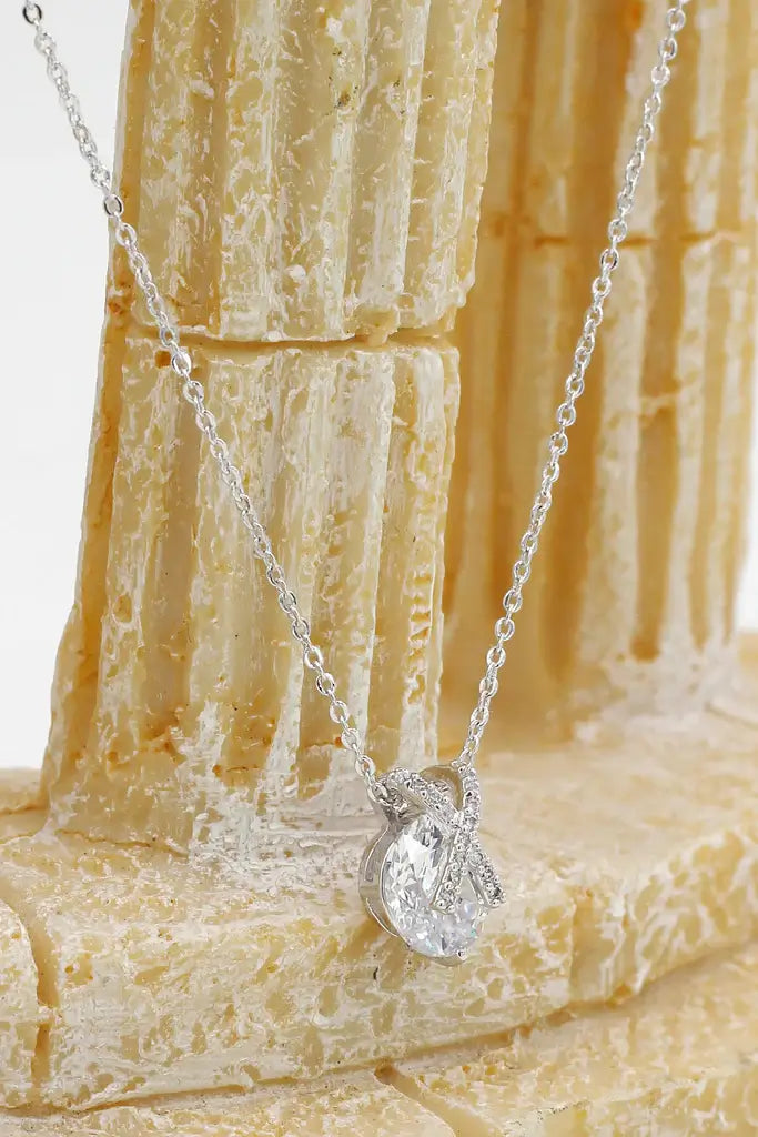 Classic Ball Cubic Zirconia Crystal Necklace