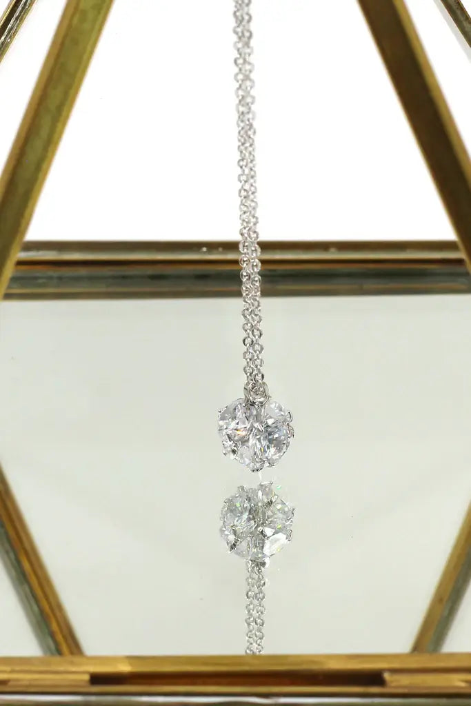 Mini Zirconia Crystal Ball Necklace