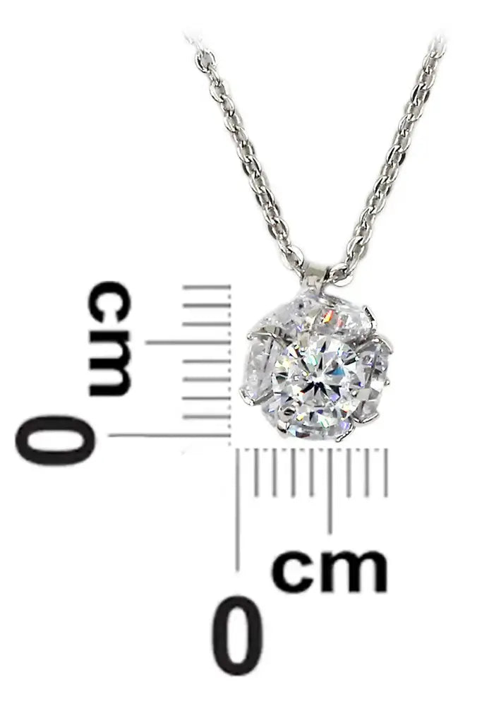 Mini Zirconia Crystal Ball Necklace