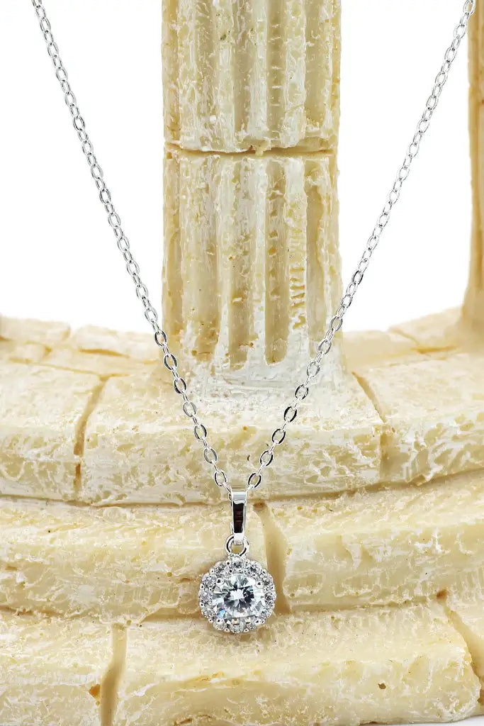 Round Cubic Zirconia Necklace