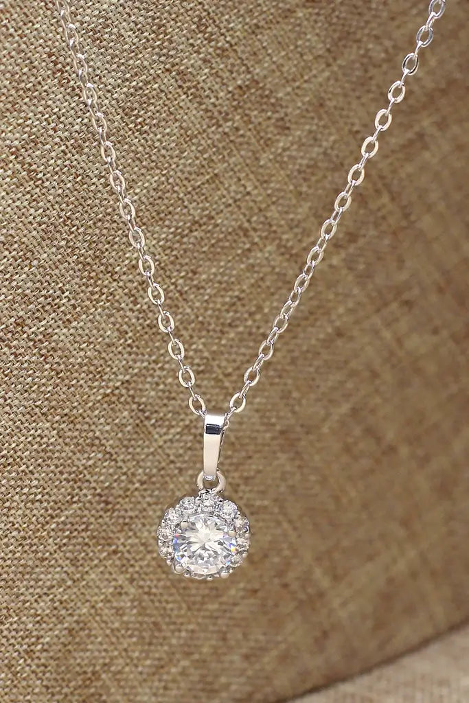 Round Cubic Zirconia Necklace