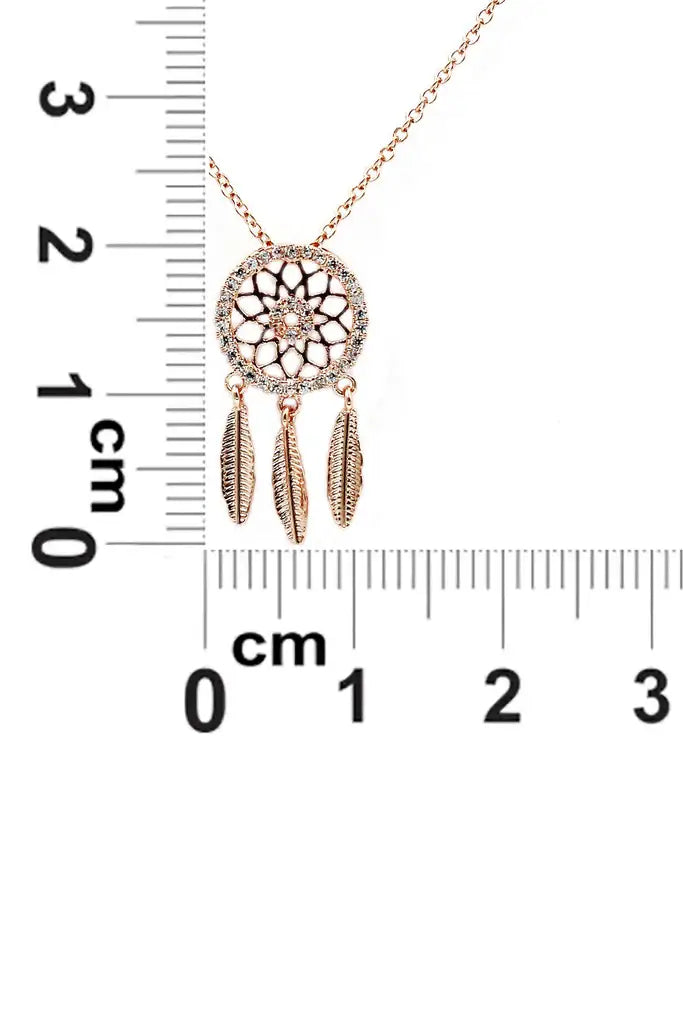 Dreamcatcher Cubic Zirconia Crystal Necklace