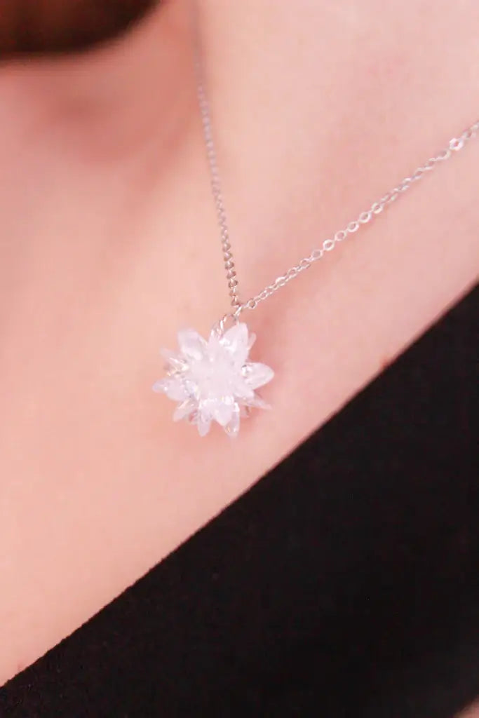 Snowflake Cubic Zirconia Crystal Necklace