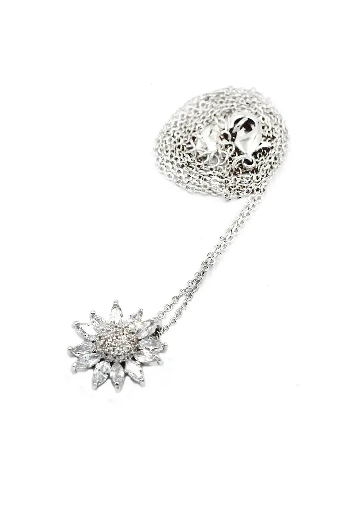 Sunflower Zirconia Necklace