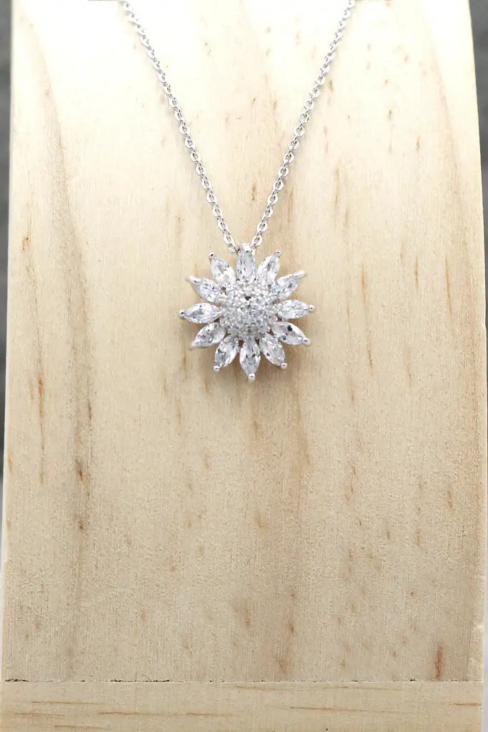 Sunflower Zirconia Necklace