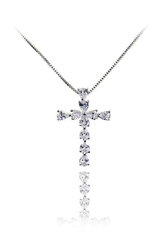 Cross Cubic Zirconia Crystal Necklace