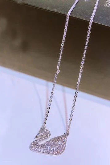 Swan Classic Cubic Zirconia Crystal Necklace