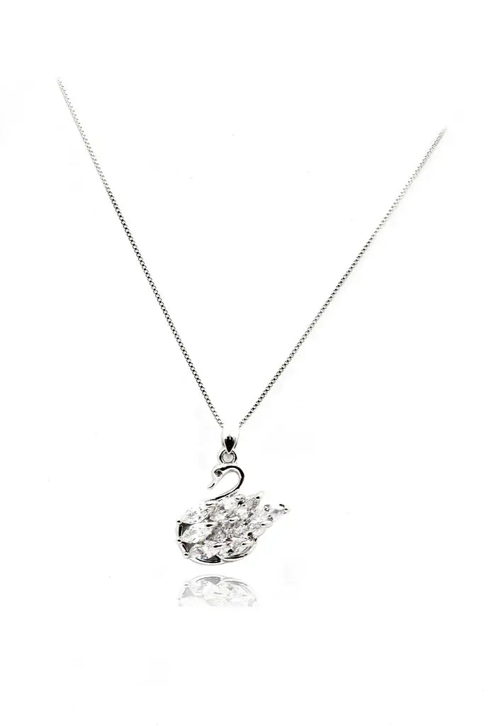 Swan Cubic Zirconia Crystal Necklace