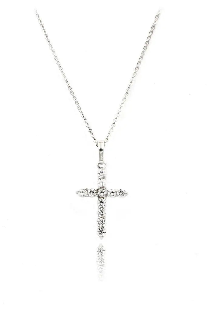 Cross Cubic Zirconia Crystal Necklace