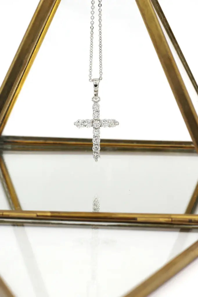 Cross Cubic Zirconia Crystal Necklace