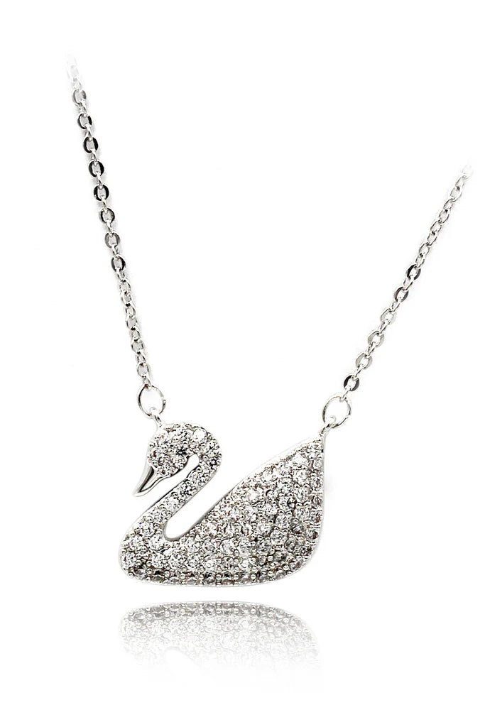 Swan Classic Cubic Zirconia Crystal Necklace