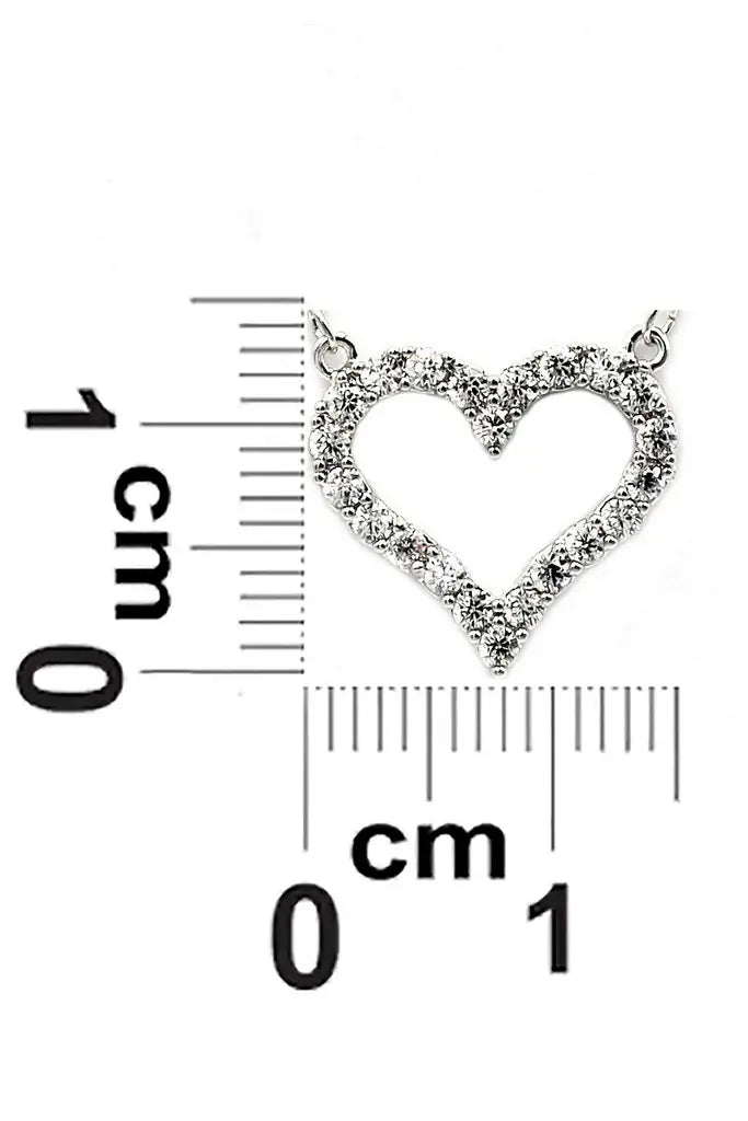 Heart Cubic Zirconia Crystal Necklace