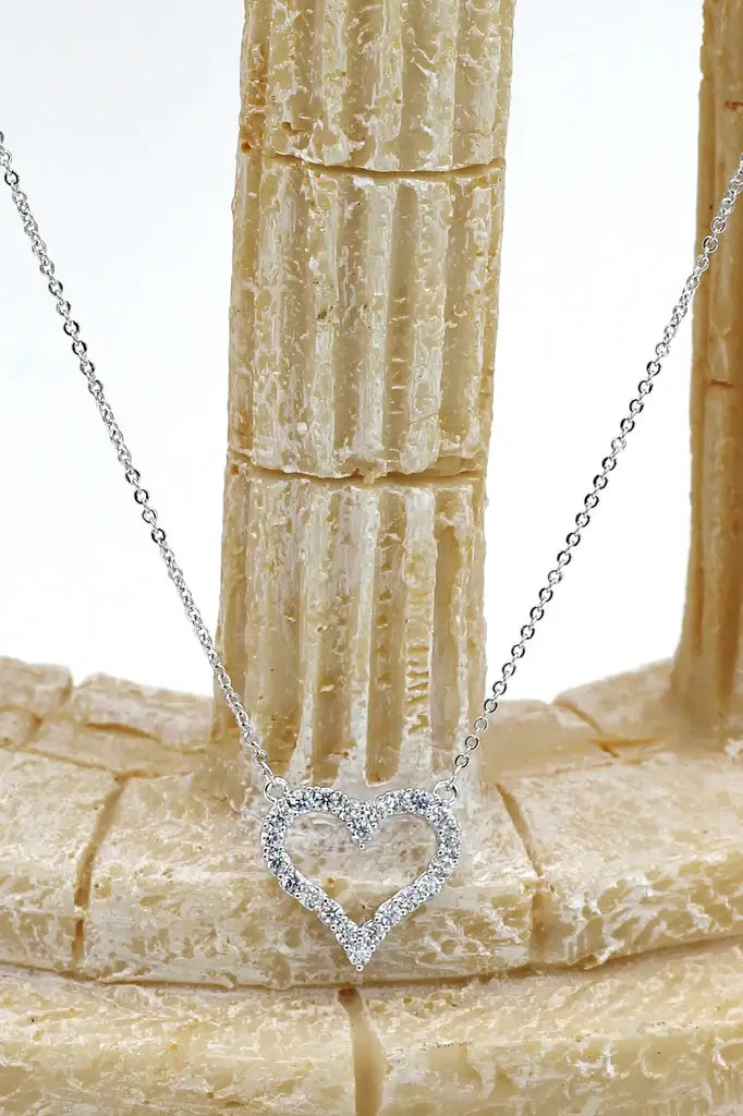 Heart Cubic Zirconia Crystal Necklace