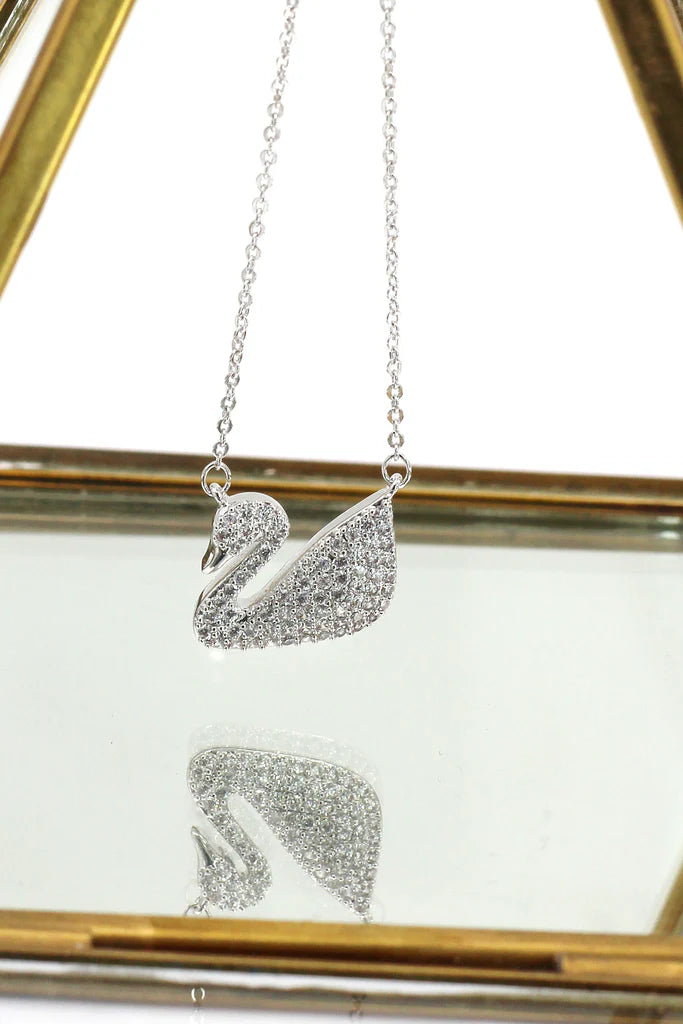 Swan Classic Cubic Zirconia Crystal Necklace